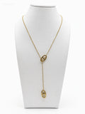 Camila — Collier Lariat Ovale Doré