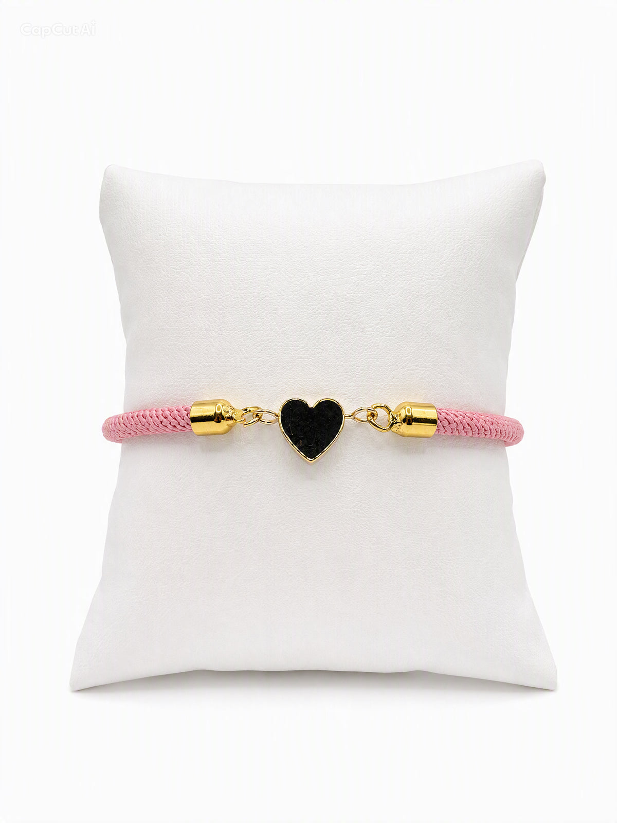 Elena — Bracelet Cordon Cœur Doré