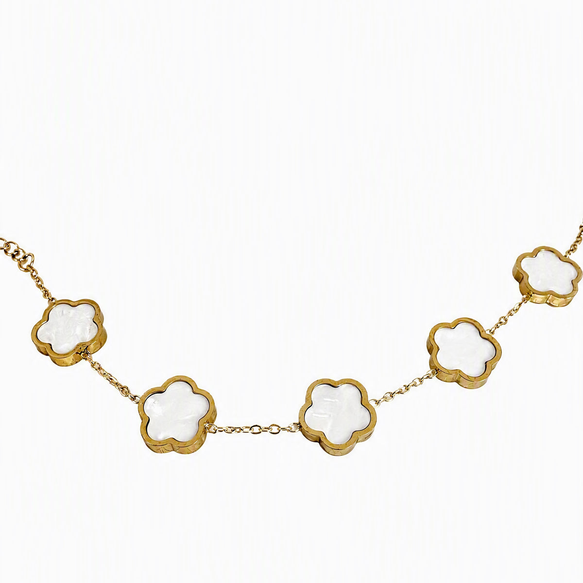 Delvina — Bracelet Fleurs Blanc