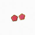 Malvina — Boucles d'Oreilles Fleurs Rose