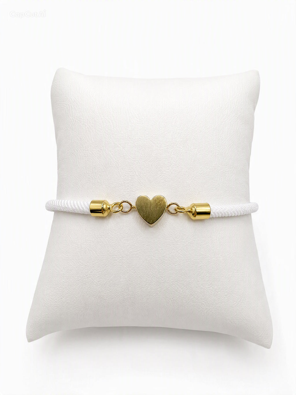 Elena — Bracelet Cordon Cœur Doré