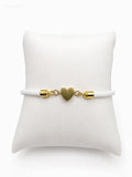 Elena — Bracelet Cordon Cœur Doré