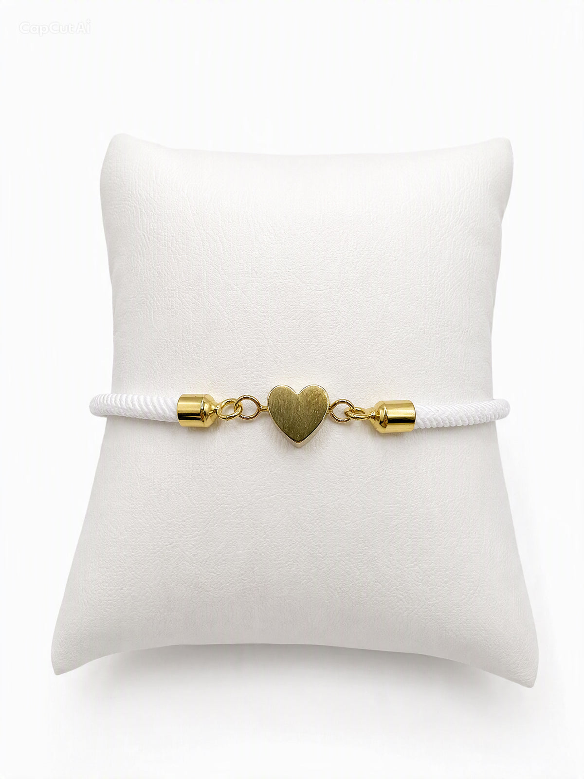 Elena — Bracelet Cordon Cœur Doré