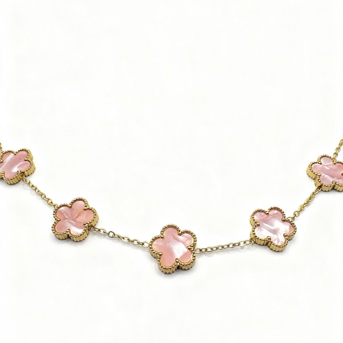 Florencia Fleur — Collier Chaîne Fleurs Nacrées