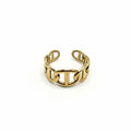 Sofia — Bague Ouverte Maillon Doré