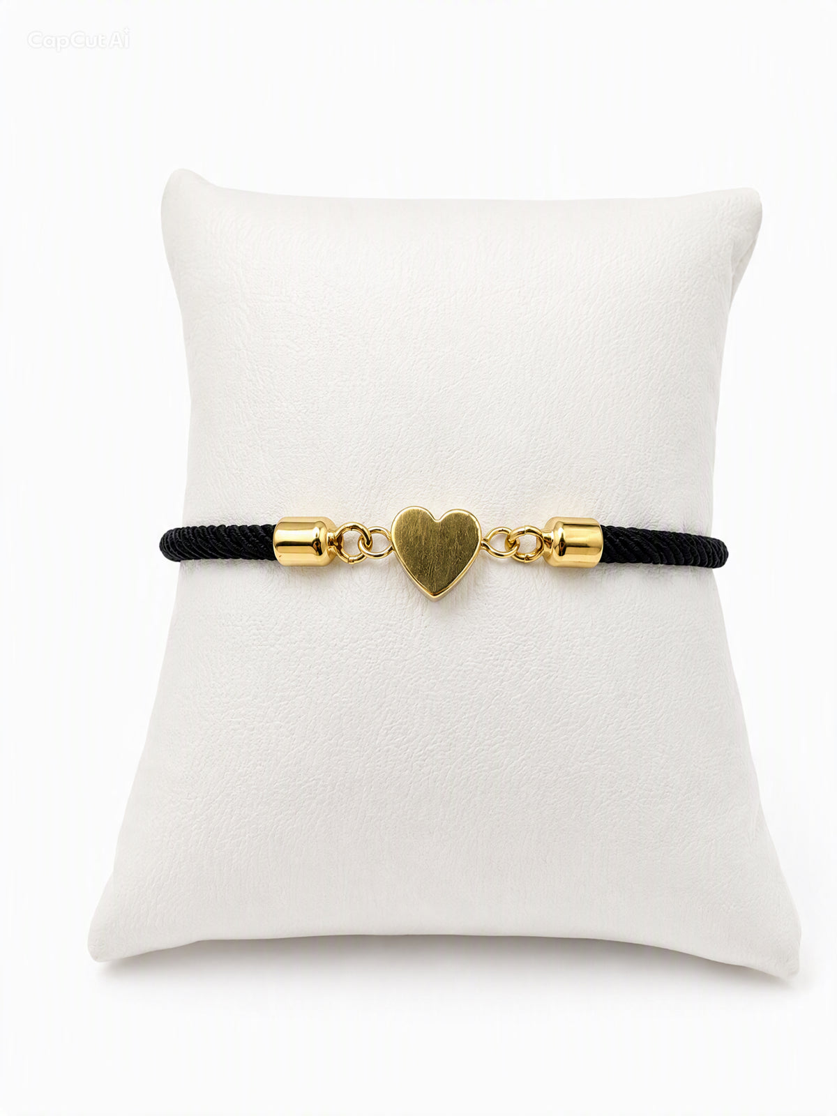 Elena — Bracelet Cordon Cœur Doré