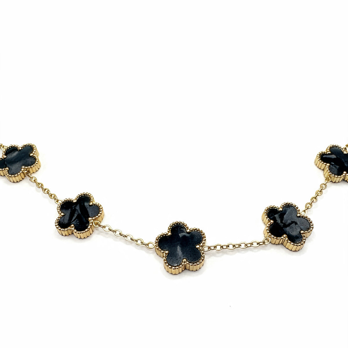 Florencia Fleur — Collier Chaîne Fleurs Nacrées