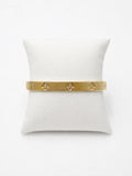 Belinda — Bracelet Bangle Doré Trèfles Strass