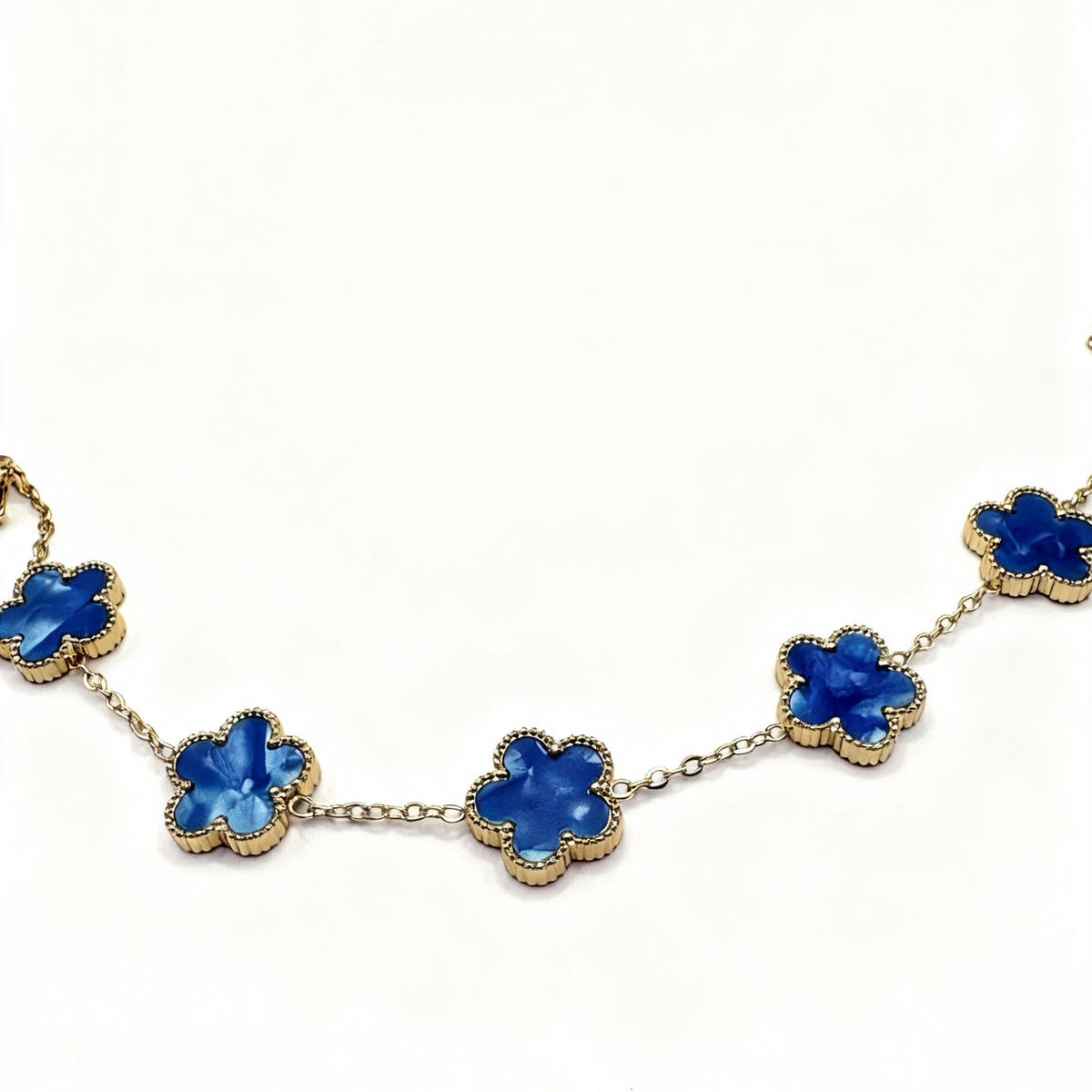 Florencia Fleur — Collier Chaîne Fleurs Nacrées