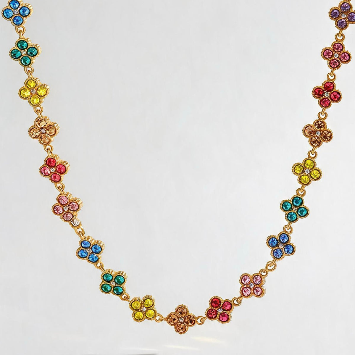 Selena — Collier Strass Fleur