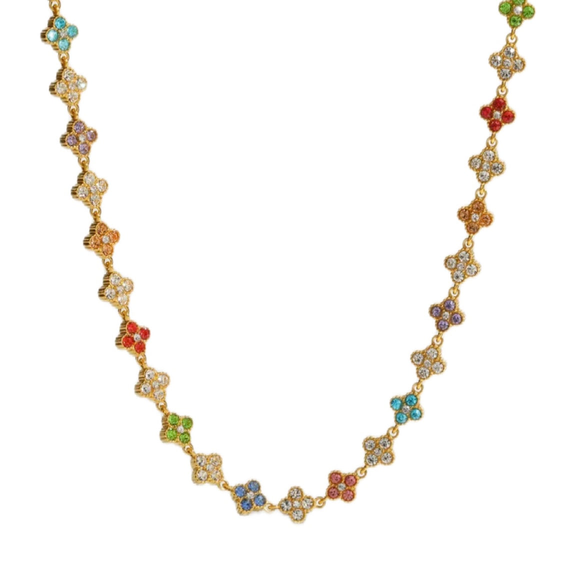 Selena — Collier Strass Fleur